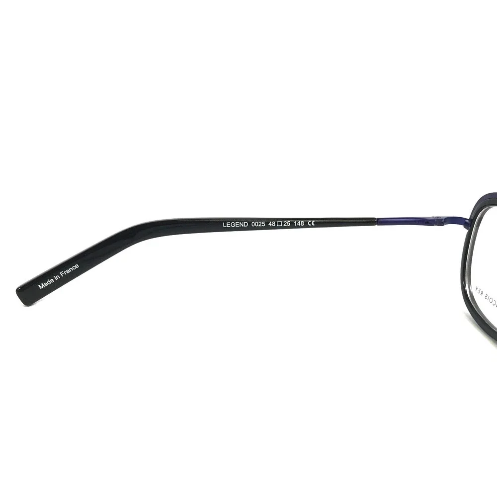 J.F. Rey Eyeglasses Frames LEGEND 0025 Shiny Black Navy Blue Modernist 48-25-148 - Picture 9 of 13